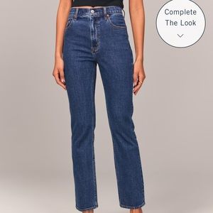 Abercrombie Curve Love Ankle High Rise Straight